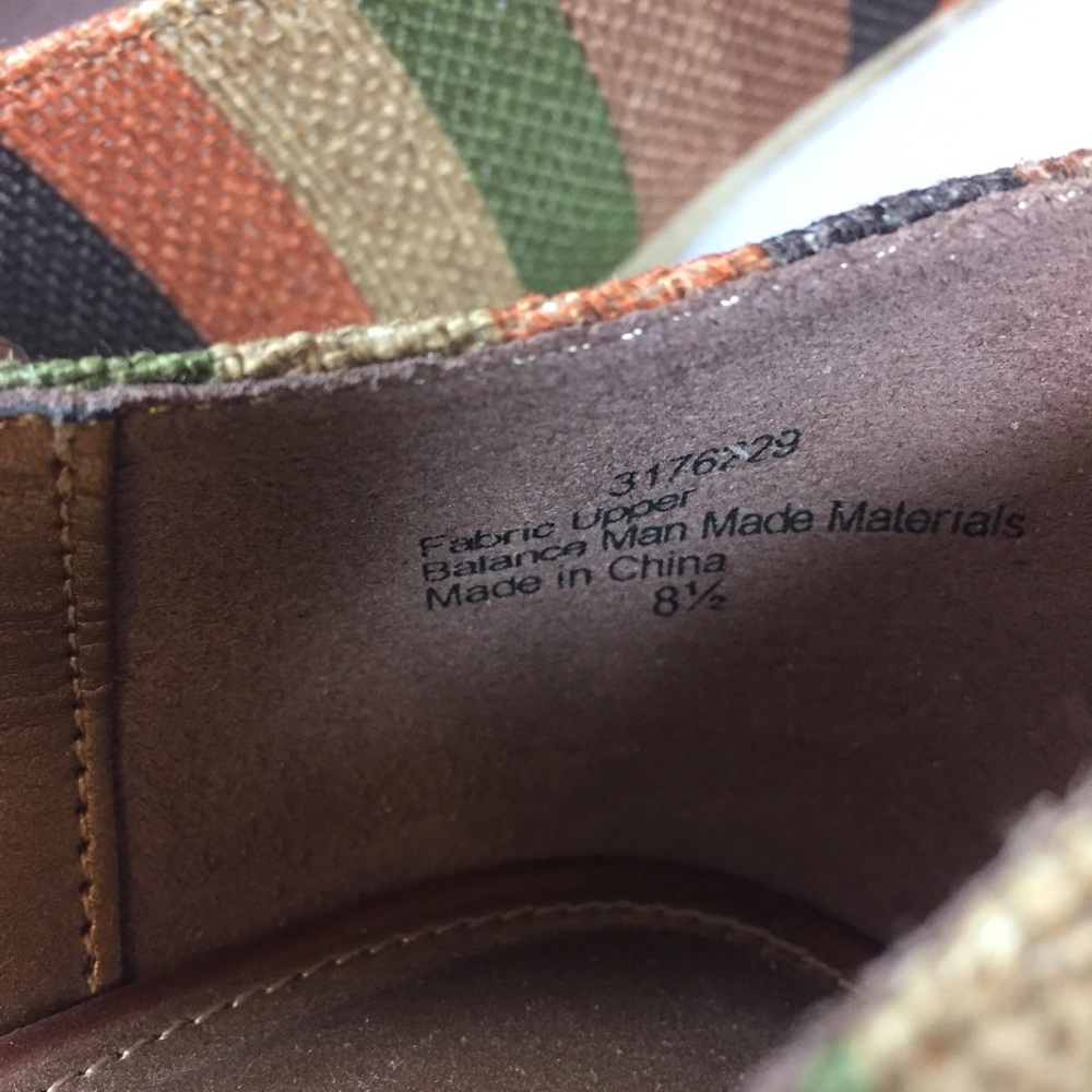 NWOT Canvas Multicolored Wedges - Picture 5 of 7